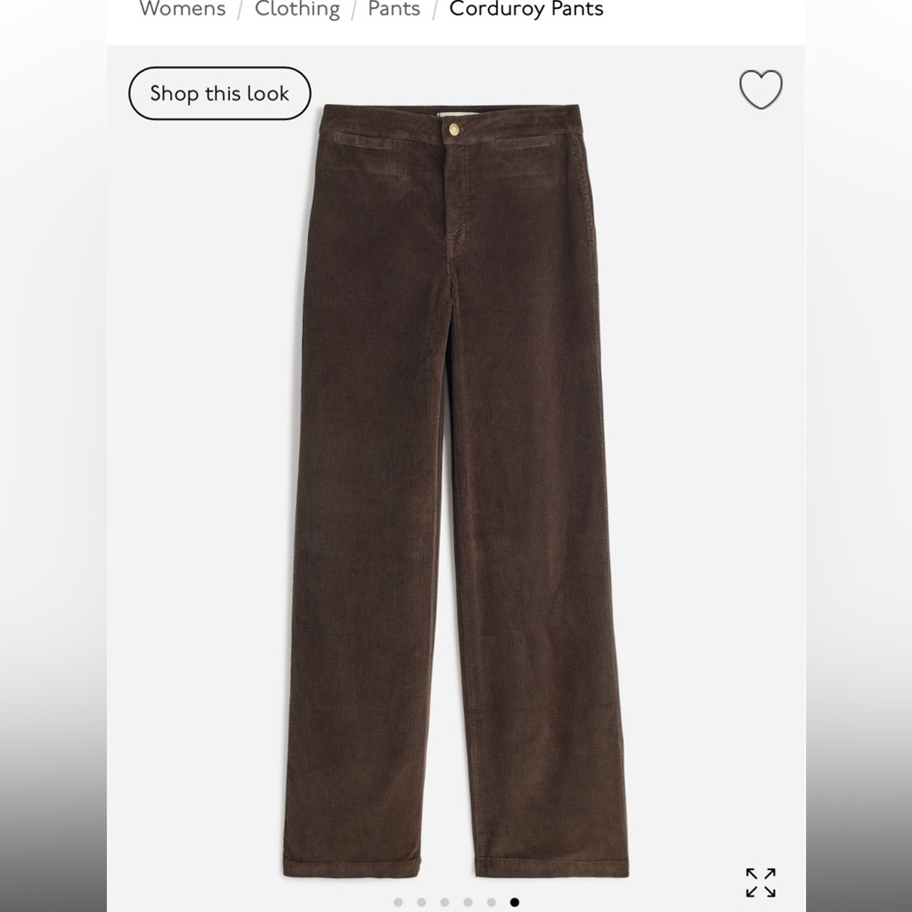 Madewell Emmett Wide Leg Corduroy pants